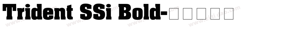 Trident SSi Bold字体转换